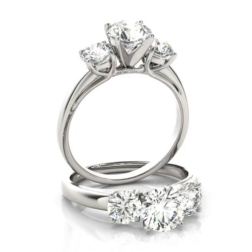 360 degree view of Landry Three Stone Engagement Ring