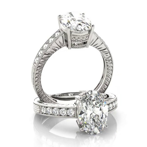 360 degree view of Seneca Vintage Inspired Engagement Ring