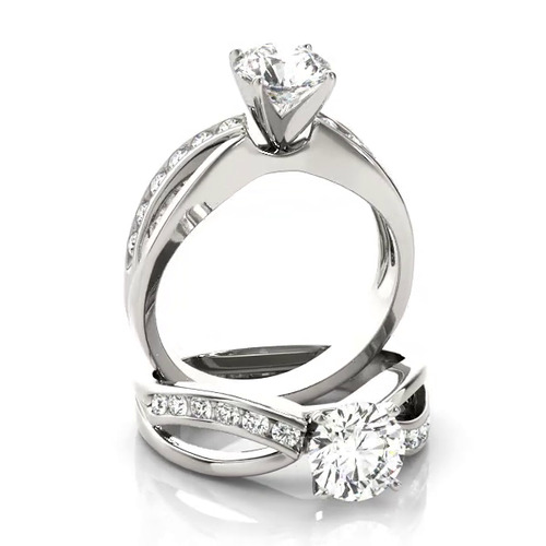 360 degree view of Bowie Channel Diamond Engagement Ring