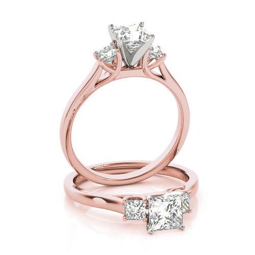 360 degree view of Millie Three Stone Engagement Ring