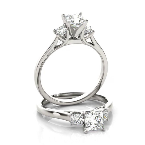 360 degree view of Millie Three Stone Engagement Ring