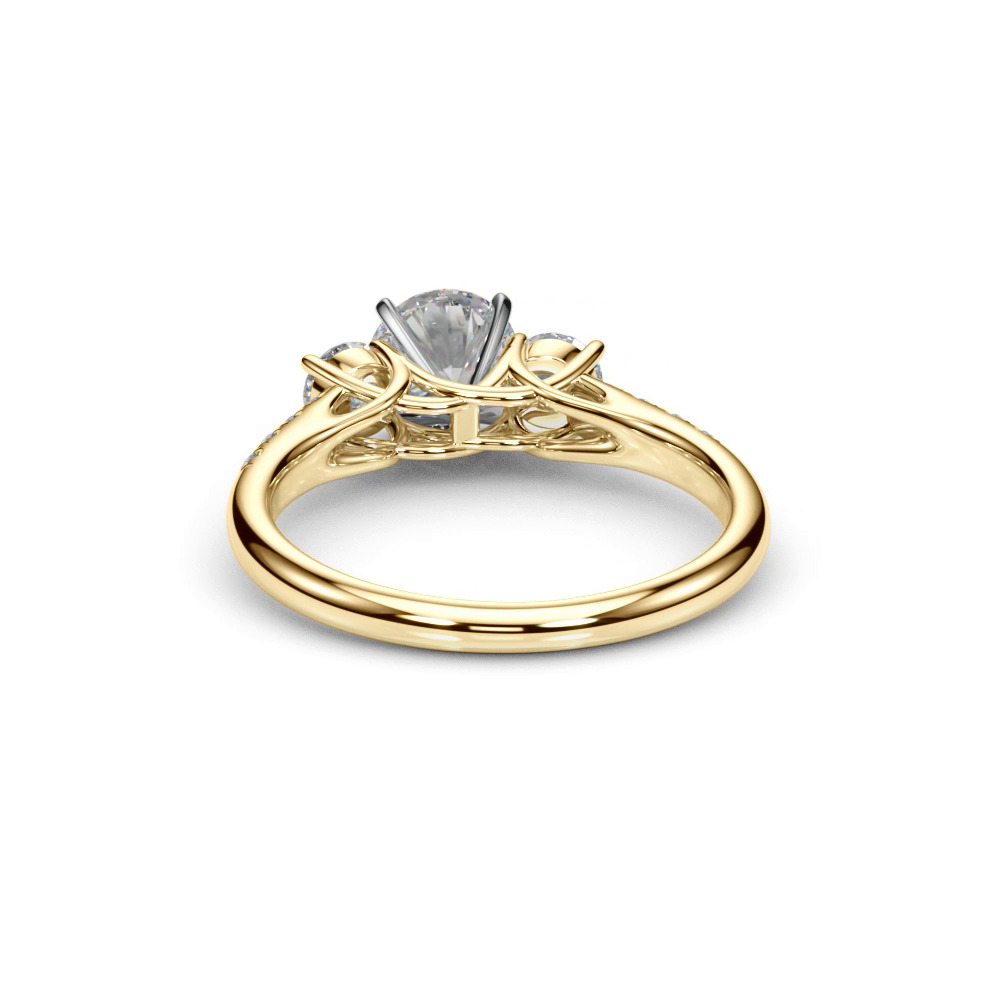 360 degree view of Emmie Three Stone Engagement Ring