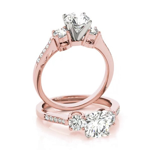 360 degree view of Zelia Three Stone Engagement Ring