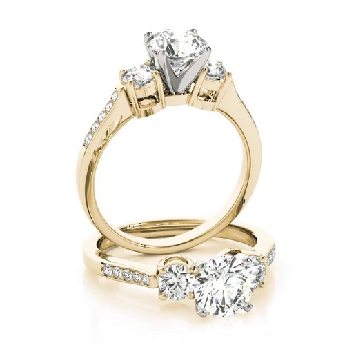 360 degree view of Zelia Three Stone Engagement Ring