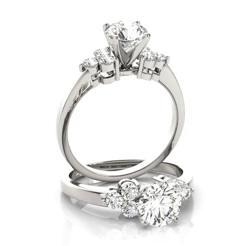 360 degree view of Essie Diamond Cluster Engagement Ring