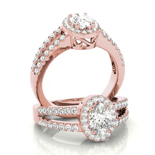 360 degree view of Zya Halo Engagement Ring