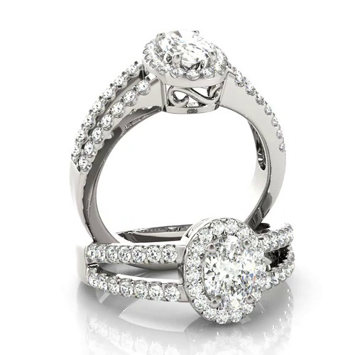 360 degree view of Zya Halo Engagement Ring
