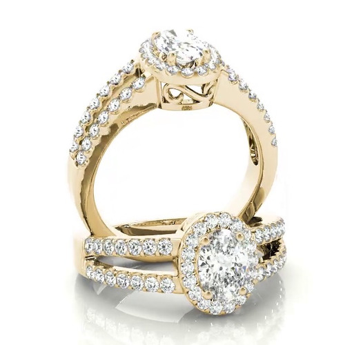360 degree view of Zya Halo Engagement Ring