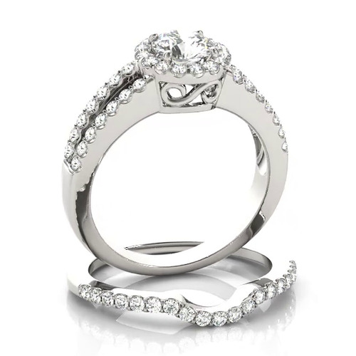 360 degree view of Ember Halo Engagement Ring