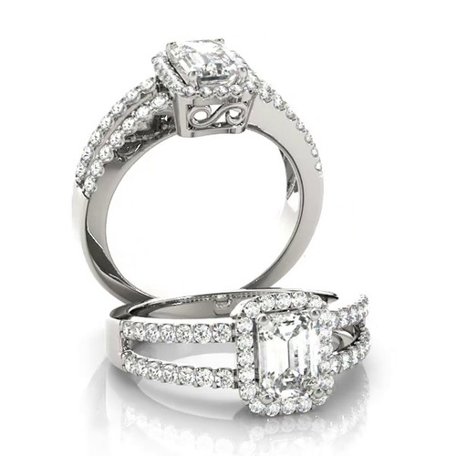 360 degree view of Kiti Halo Engagement Ring