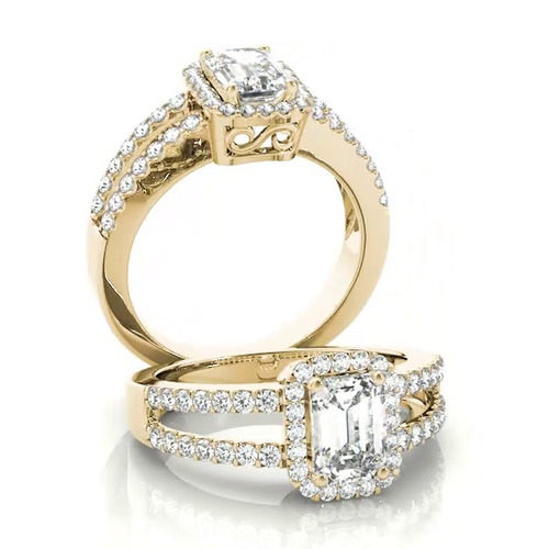 360 degree view of Kiti Halo Engagement Ring