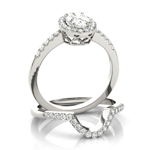 360 degree view of Beeba Halo Engagement Ring