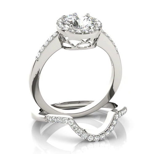 360 degree view of Lillee Halo Engagement Ring