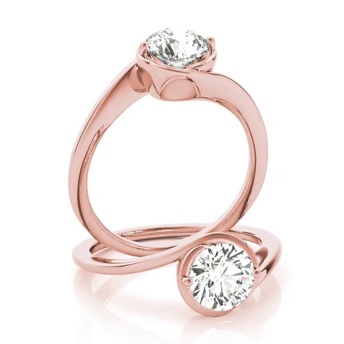 360 degree view of Florence Solitaire Bypass Engagement Ring