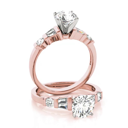 360 degree view of Lorna Baguette Diamond Engagement Ring