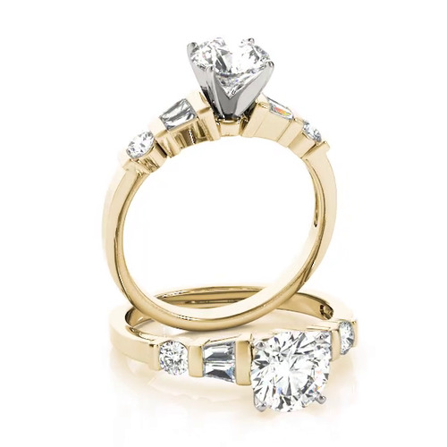 360 degree view of Lorna Baguette Diamond Engagement Ring