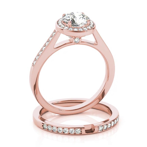 360 degree view of Lillia Halo Engagement Ring