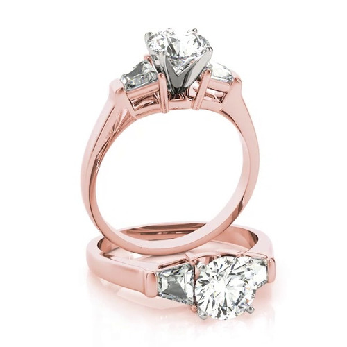 360 degree view of Yasmine Three Stone Engagement Ring
