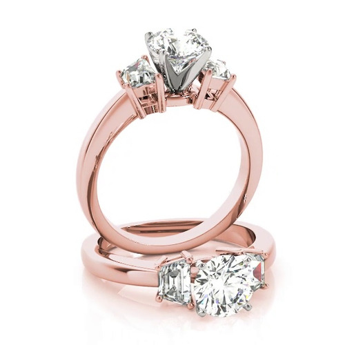 360 degree view of Dione Three Stone Engagement Ring