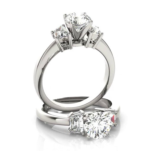 360 degree view of Dione Three Stone Engagement Ring