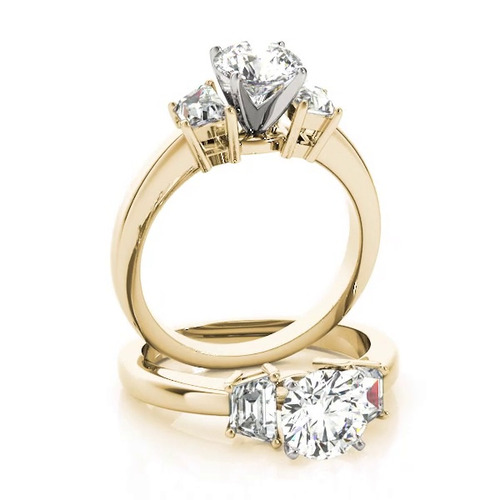 360 degree view of Dione Three Stone Engagement Ring