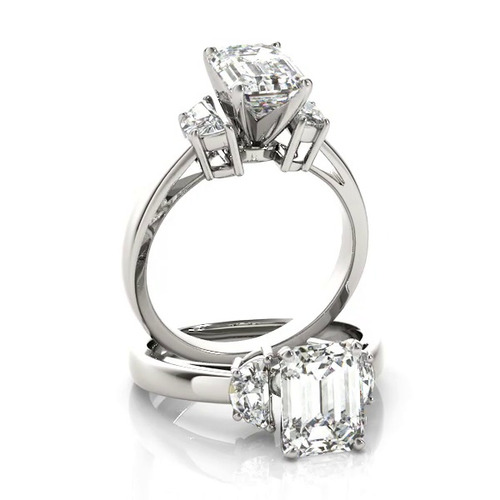 360 degree view of Perdita Three Stone Engagement Ring
