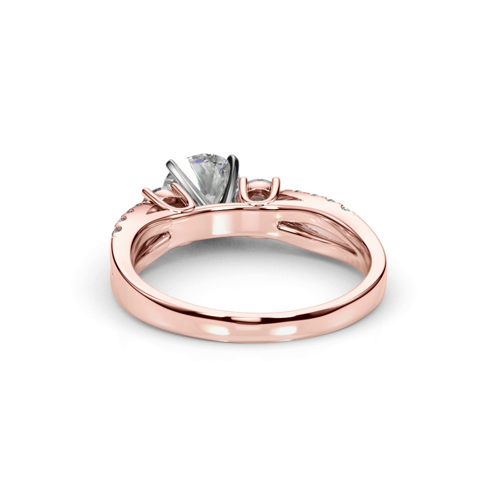 360 degree view of Rosella Three Stone Engagement Ring