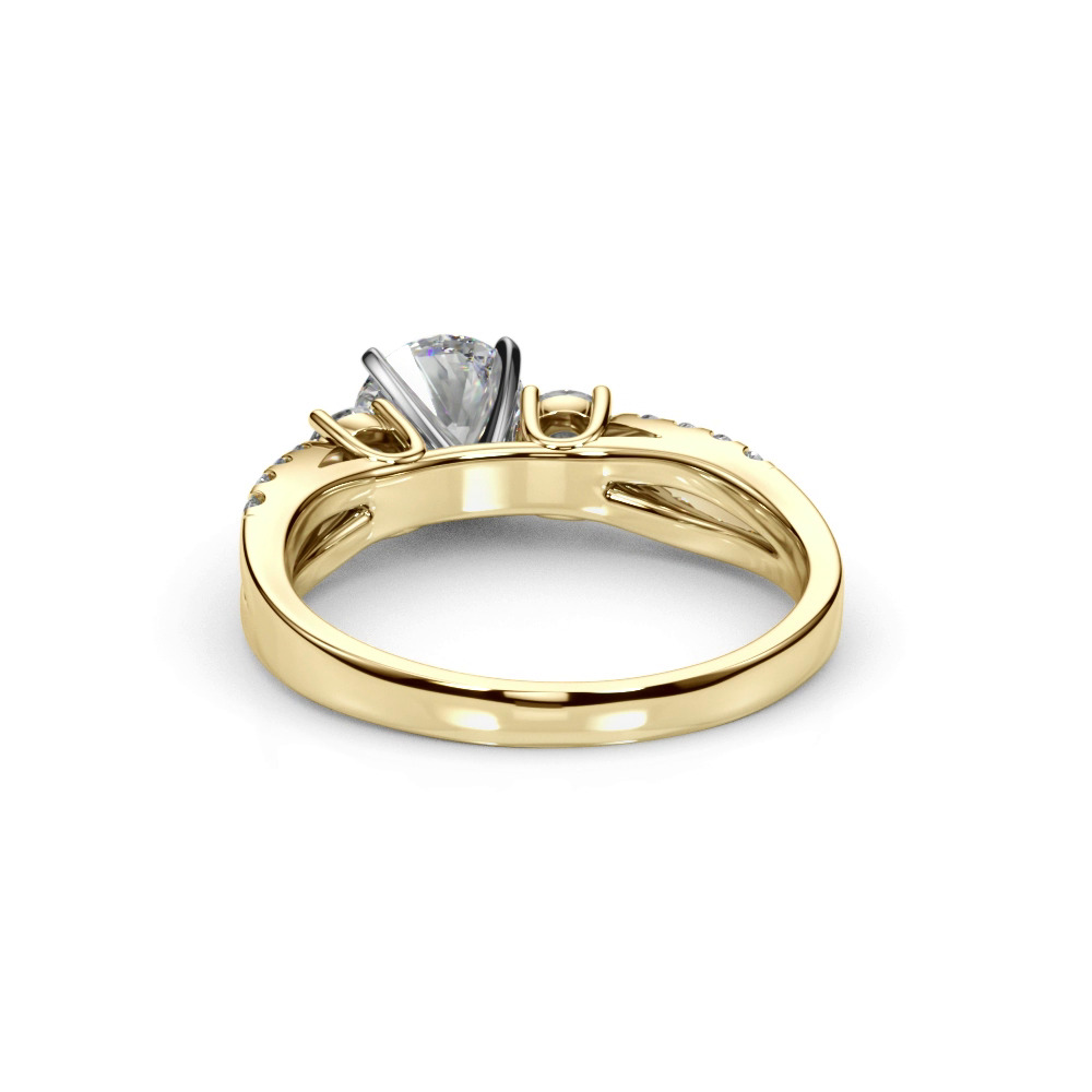 360 degree view of Rosella Three Stone Engagement Ring