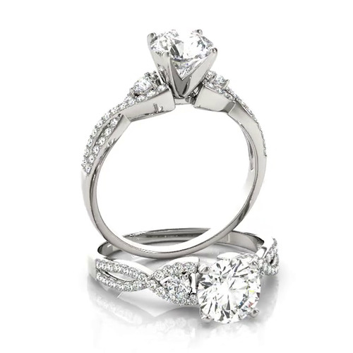 360 degree view of Rosalina Micro Pavé Engagement Ring