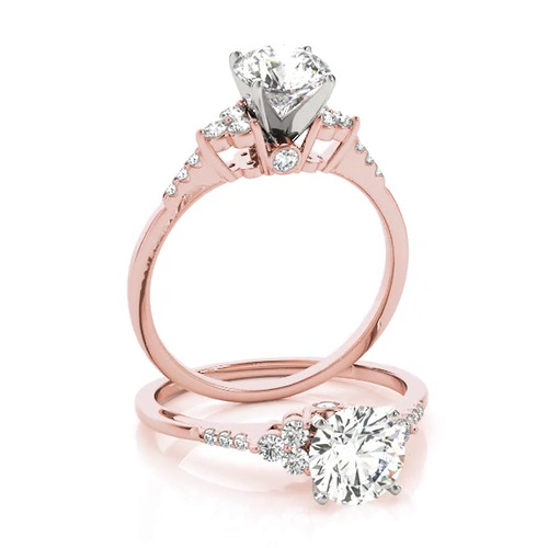 360 degree view of Empress Diamond Cluster Engagement Ring