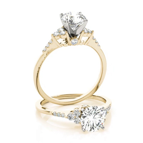 360 degree view of Empress Diamond Cluster Engagement Ring