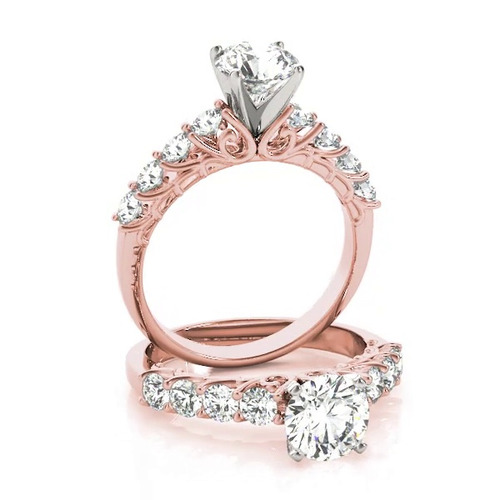 360 degree view of Aimee Single Row Diamond Engagement Ring