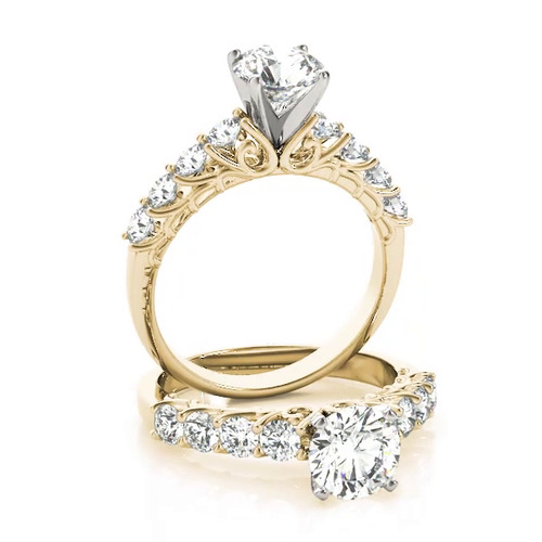 360 degree view of Aimee Single Row Diamond Engagement Ring