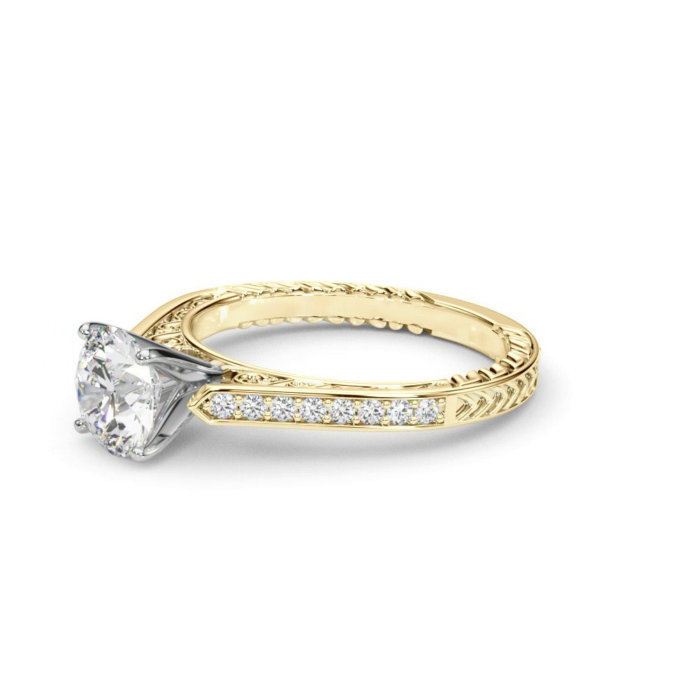 360 degree view of Lucine Vintage Inspired Engagement Ring