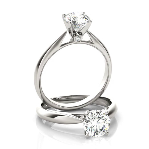 360 degree view of Camden Solitaire Engagement Ring With Peek A Boo Diamonds
