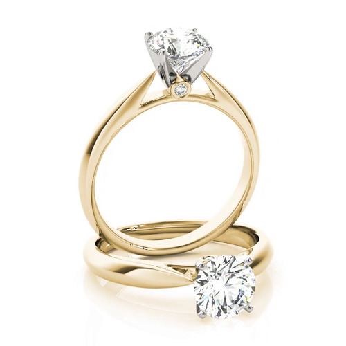 360 degree view of Camden Solitaire Engagement Ring With Peek A Boo Diamonds