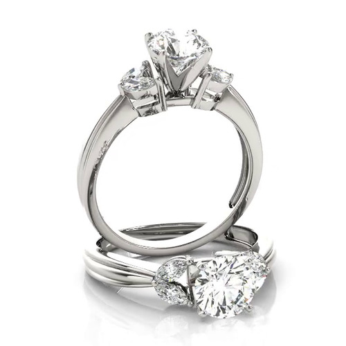 360 degree view of Joyce Marquise Side Stone Engagement Ring