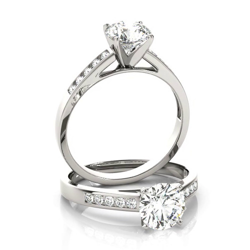 360 degree view of Chara Channel Diamond Engagement Ring