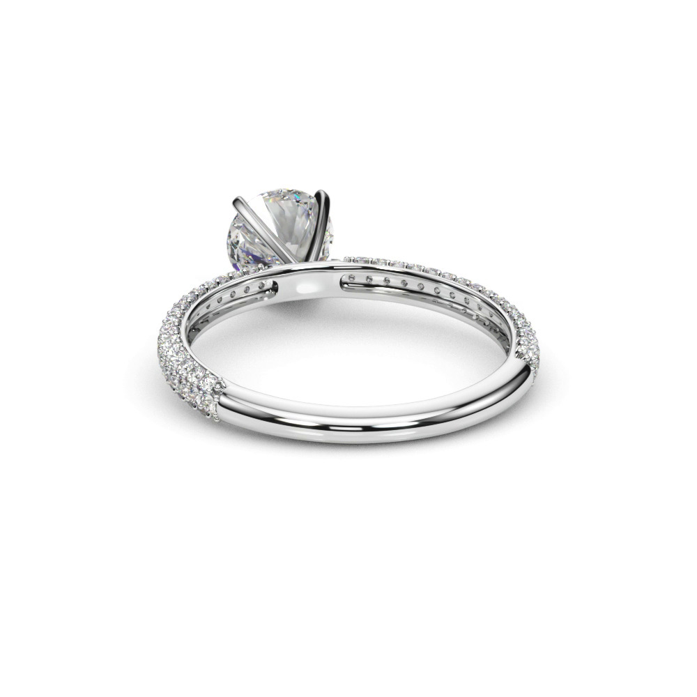 360 degree view of Harper Pavé Diamond Encrusted Engagement Ring
