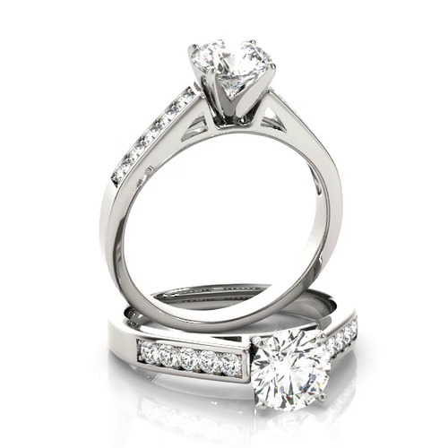 360 degree view of Dulce Channel Diamond Engagement Ring