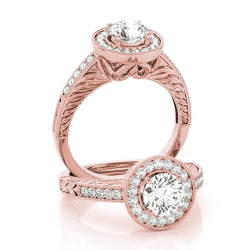360 degree view of Ashlyn Halo Engagement Ring
