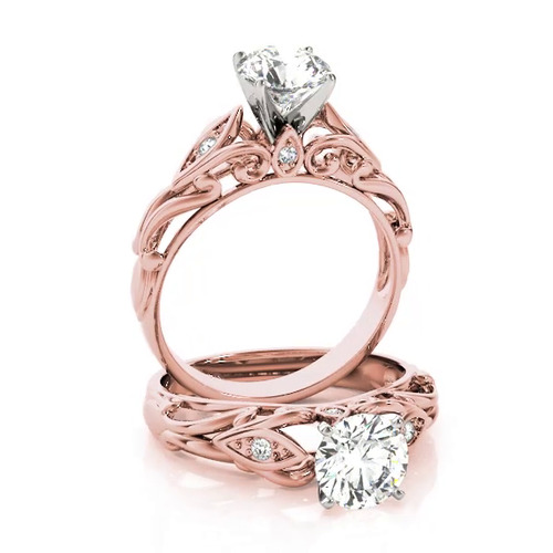 360 degree view of Vicky Vintage Inspired Engagement Ring