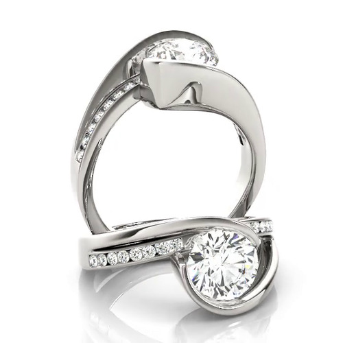 360 degree view of Jordan Contemporary Channel Set Diamond Engagement Ring