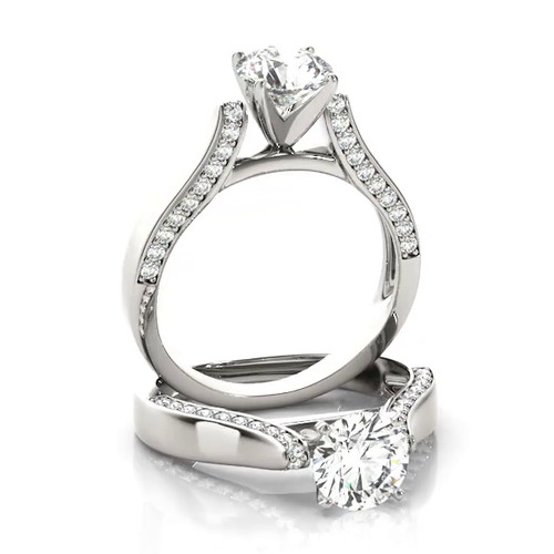 360 degree view of Zilla Pavé Diamond Engagement Ring