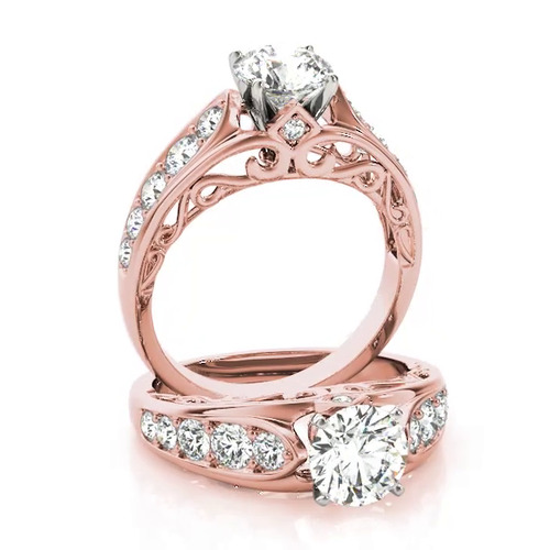 360 degree view of Amabella Vintage Inspired Engagement Ring