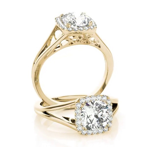 360 degree view of Mimi Halo Engagement Ring