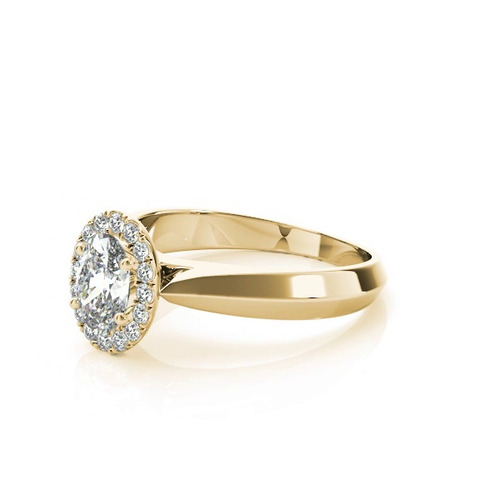 360 degree view of Hailey Halo Engagement Ring