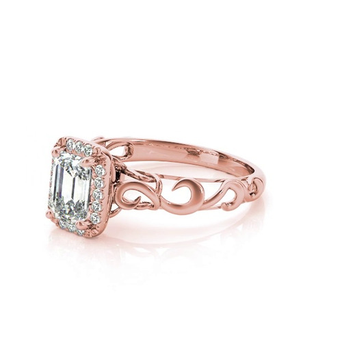 360 degree view of Tyra Halo Engagement Ring
