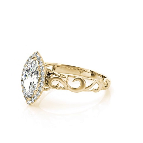 360 degree view of Annalise Halo Engagement Ring