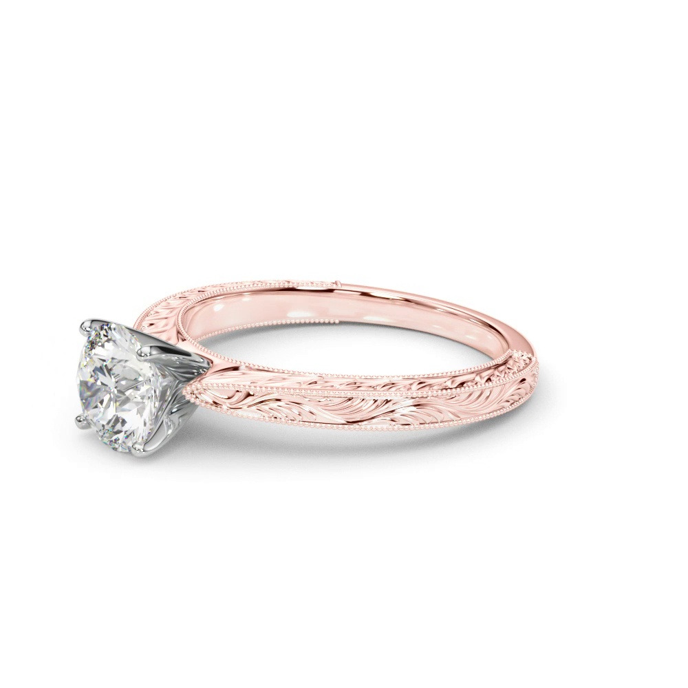 360 degree view of Mila Vintage-Inspired Solitaire Engagement Ring